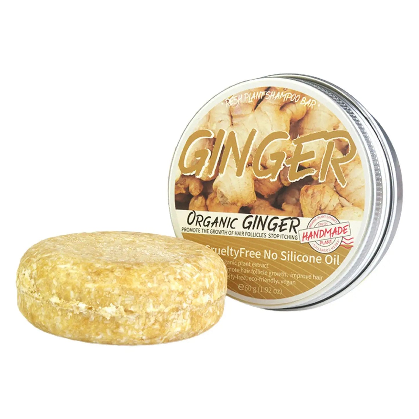 Ginger Polygonum Soap Shampoo Soap Cold Processed Soap Hair Shampoo Bar Pure Plant Hair Shampoos Hair Care Peaceful Pleasures Health and Wellness English B