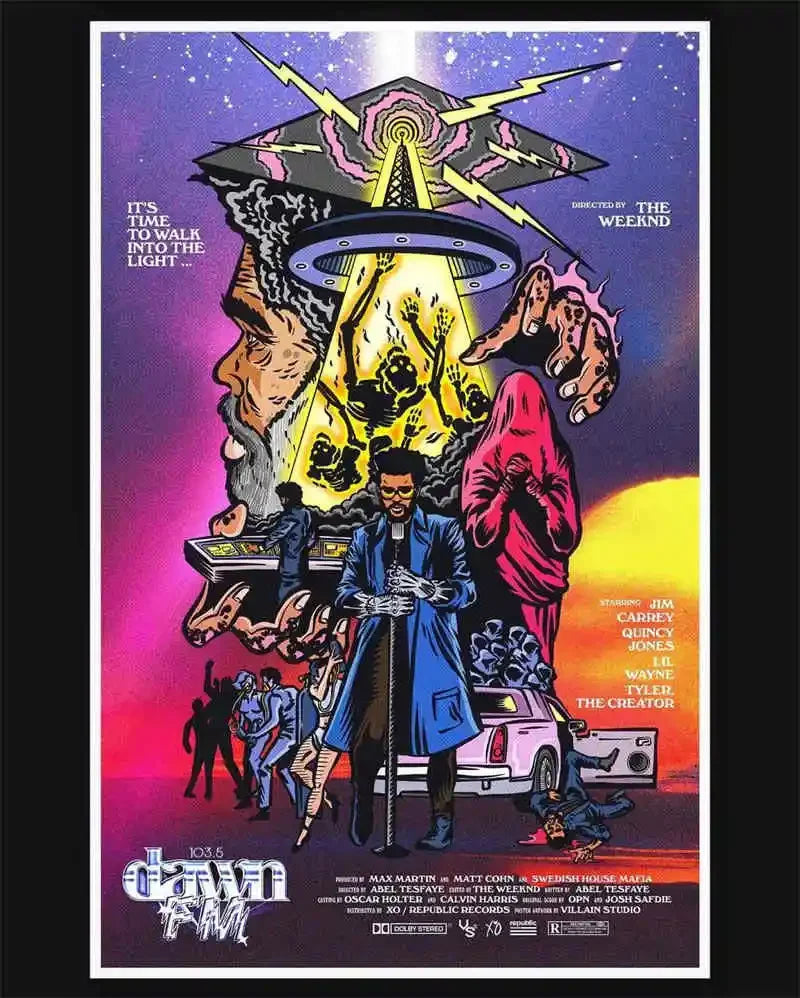 The Weeknd Canvas Wall Art | Starboy Hip Hop Poster Print
