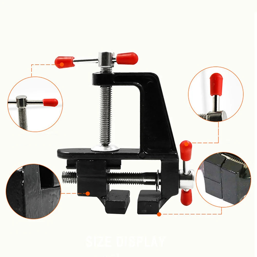 Mini Bench Vise Small Table Clamp Steel Screw Handle Household Diy