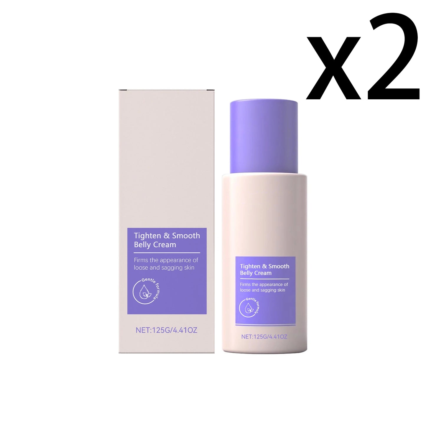 Rose Tighten Smooth Belly Cream Improve Sagging Increase Skin Elasticity Reduce Stretch Marks Relieve Drynes Body Shaping Lotion Peaceful Pleasures Health and Wellness 2x125g