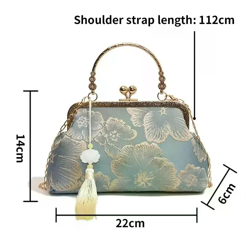 Chinese Embroidered Square Bag | Women's Evening Clutch & Shoulder
