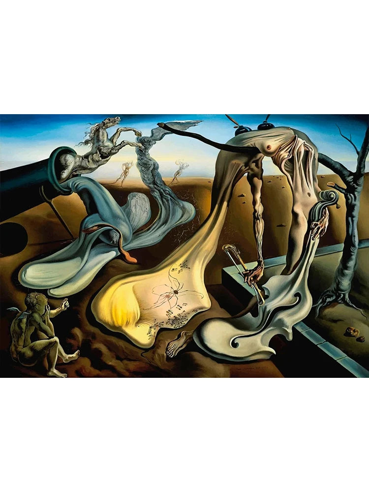 Salvador Dali Surrealism Masterpiece Posters Canvas Painting Abstract Aesthetic Wall Art For Corridor Office Room Home Decor Peaceful Pleasures Health and Wellness 4 30x40cm Unframed