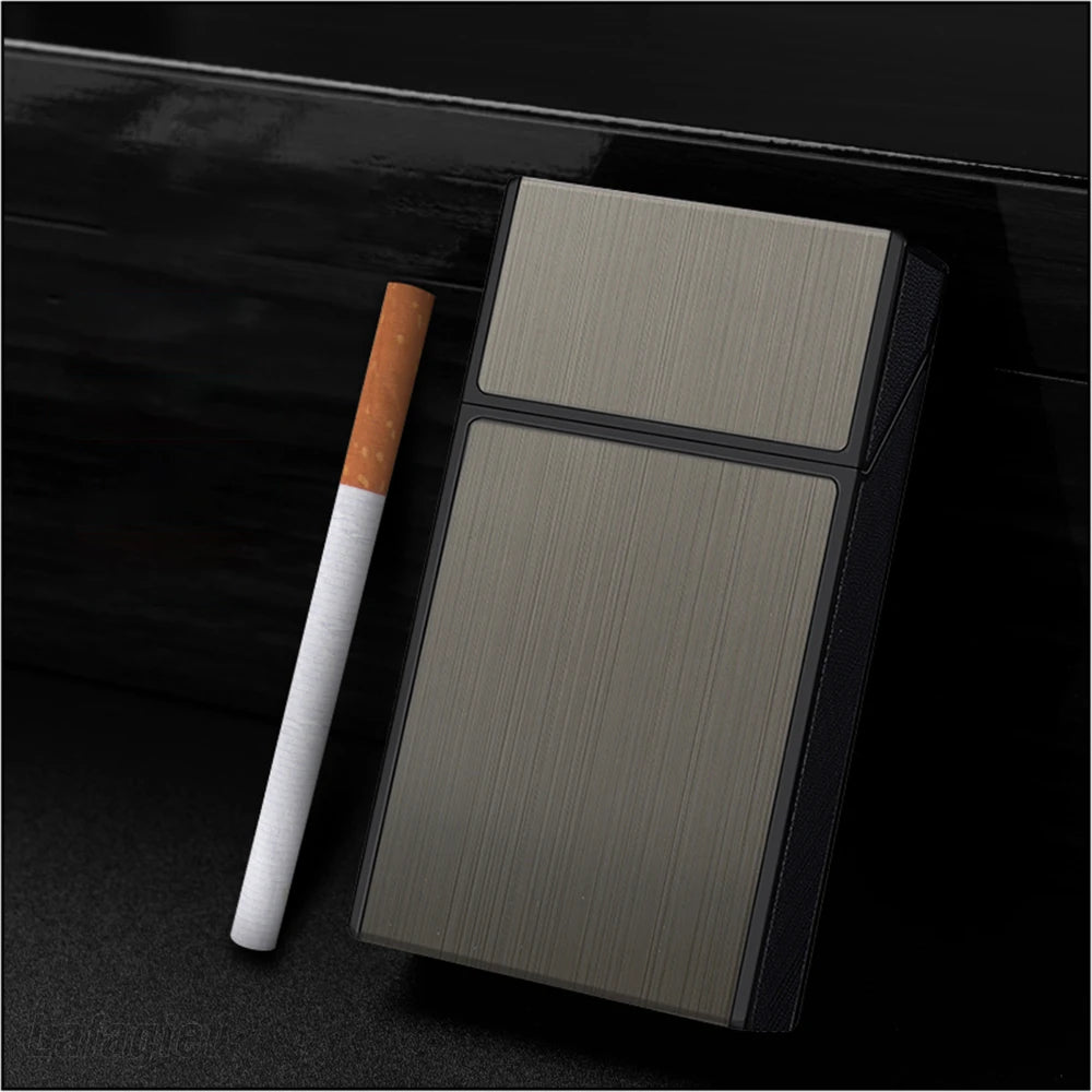 Long Cigarette Case Ultra Thin Flip Cover 20pcs Cigarettes For 100mm Storage Container Box Tobacco Case Smoking Tool Men's Gifts Peaceful Pleasures Health and Wellness
