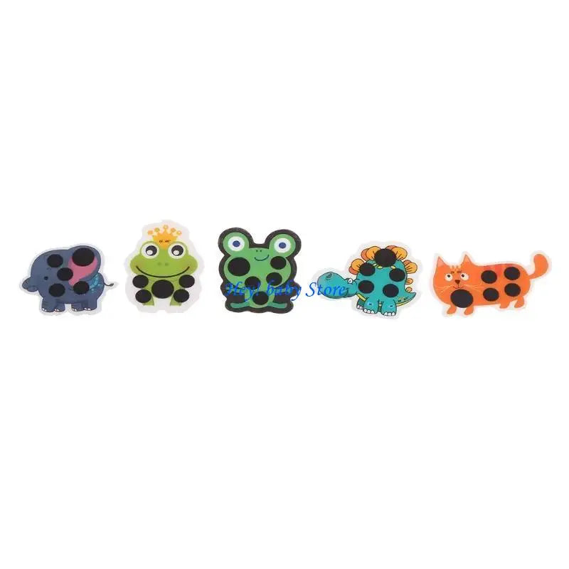 Baby Forehead Thermometer Strips 5-Pack | LCD Animal Design