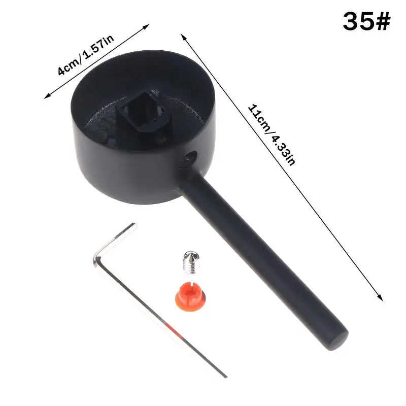 For Size 35/40 Cartridge Spool Faucet Handle Repair Parts Replacement Alloy Faucet Handle Plated Taps Accessories Black Peaceful Pleasures Health and Wellness A1
