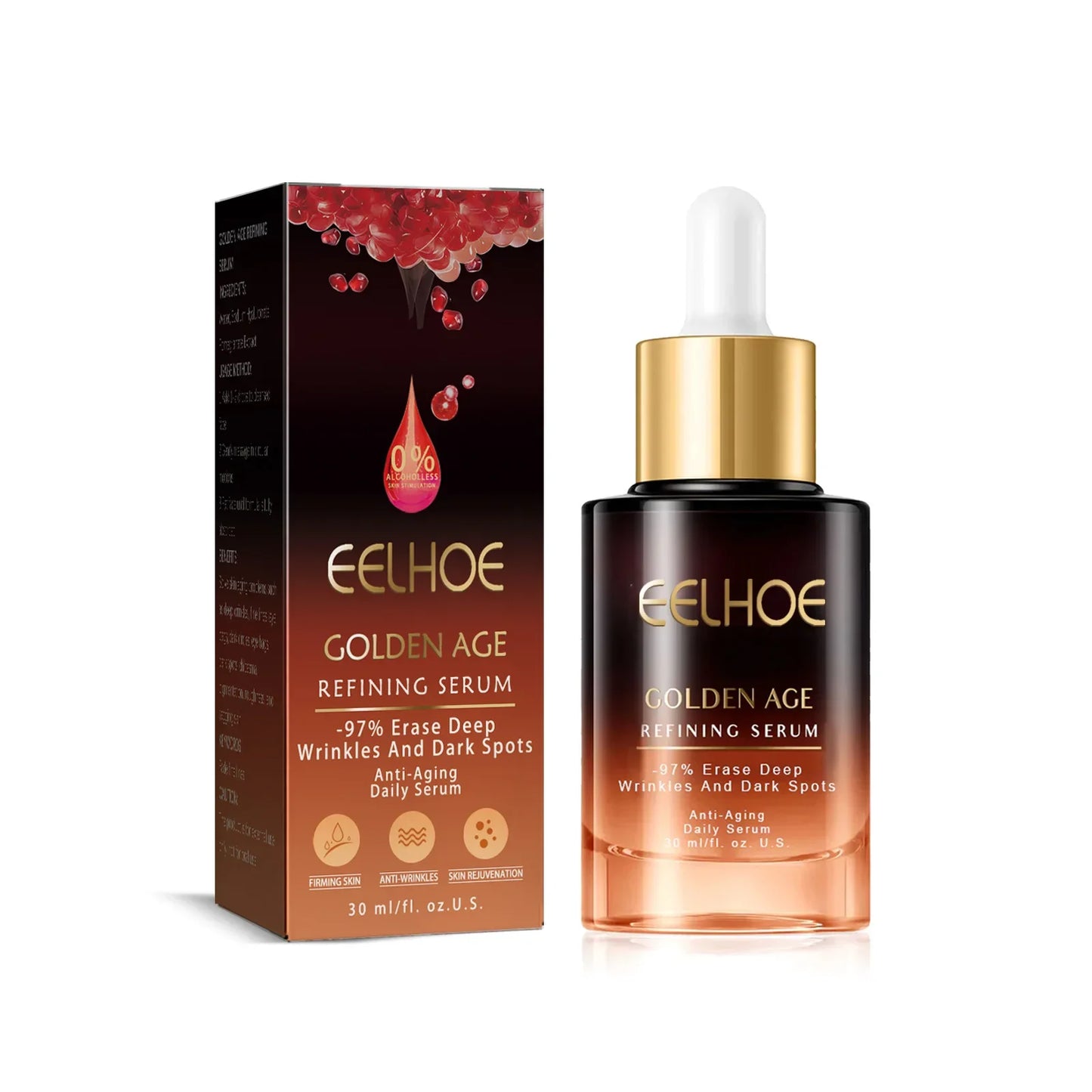 EELHOE Anti Wrinkle Serum for Firming and Fading Lines Peaceful Pleasures Health and Wellness 30ml Boxed
