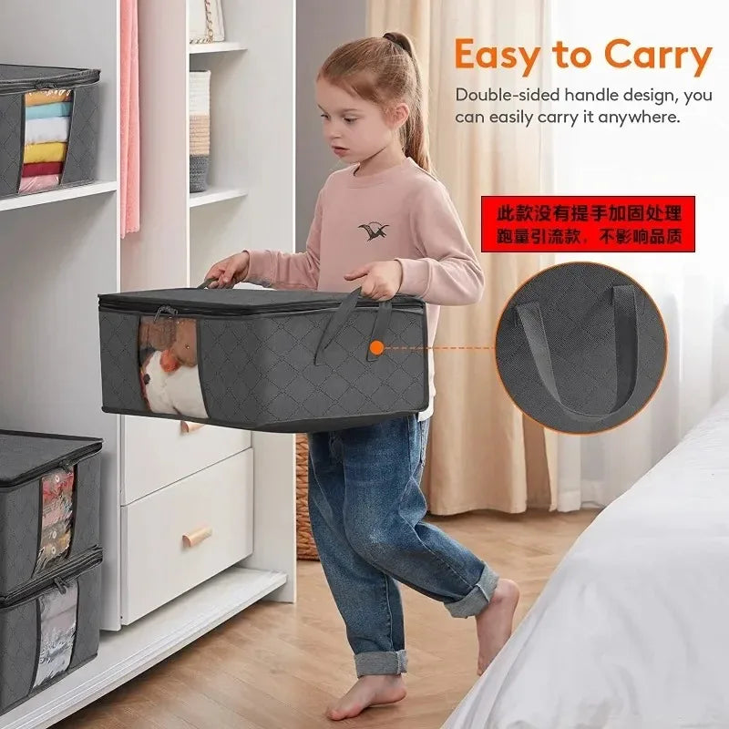 Large Capacity Clothes Storage Bags with Handle | 1/3 Pack