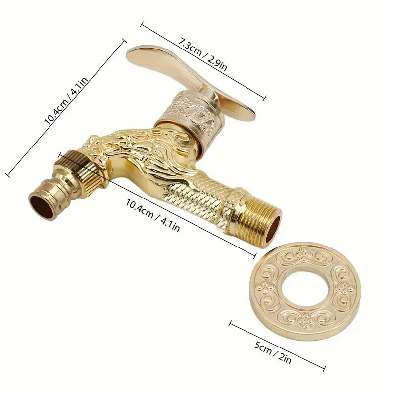 Vintage Wall-Mounted Ball Valve Faucet | Stainless Steel Tap