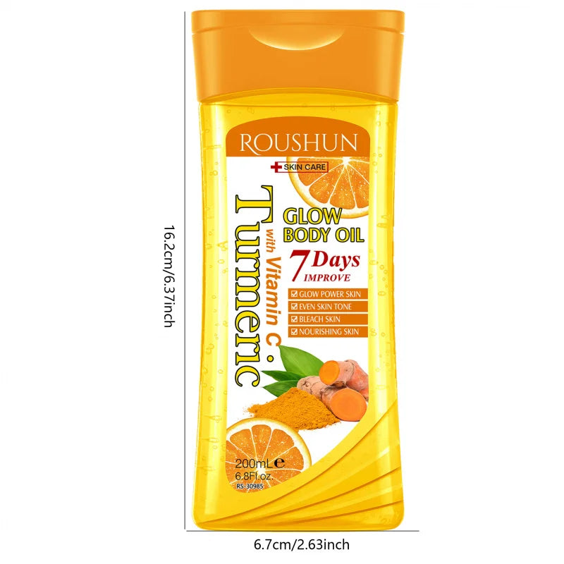 ROUSHUN Turmeric Vitamin C Body Oil 200ml – Moisturizing