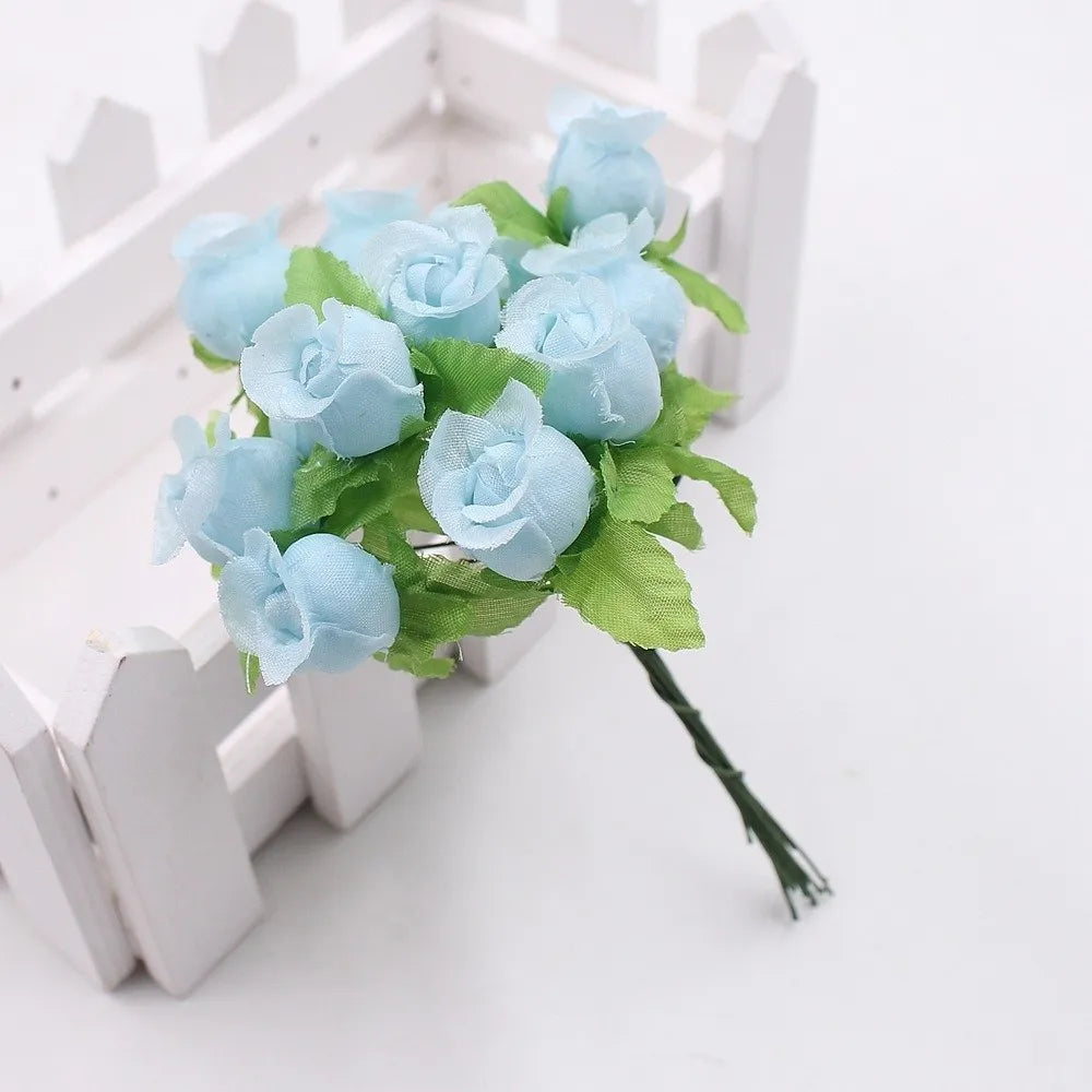 12-Head Silk Rose Artificial Bouquet | DIY Floral Decor