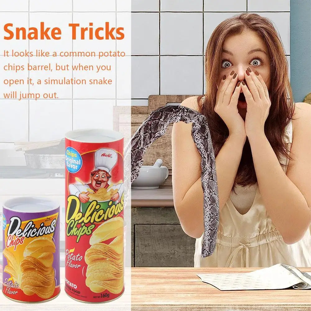 Spring Snake Prank Can Toy – Fake Potato Chip Can Joke for Kids & Parties Peaceful Pleasures Health and Wellness