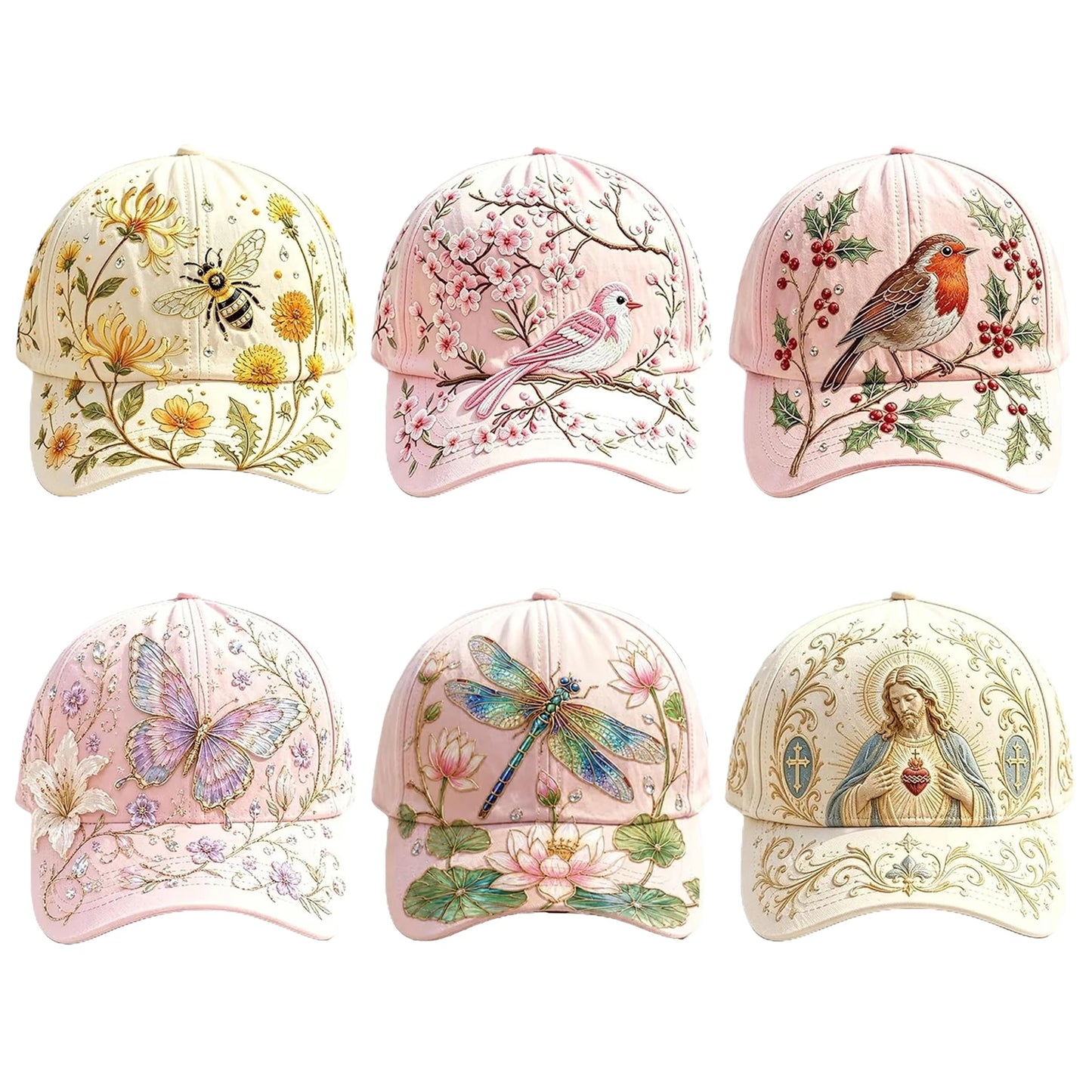 Cotton Animal Pattern Baseball Hat Adjustable Lightweight Casual Sun Hats Breathable for Nature Lover Gardeners Women Peaceful Pleasures Health and Wellness
