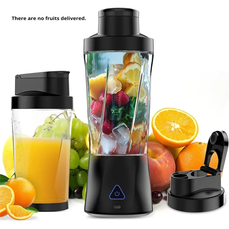 Built-in Battery 6-leaf Cutter Head USB Charging Silent Motor Automatic Cleaning Portable Fruit Juicer Electric Juicer Peaceful Pleasures Health and Wellness