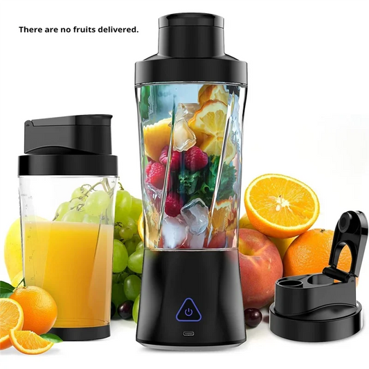 Built-in Battery 6-leaf Cutter Head USB Charging Silent Motor Automatic Cleaning Portable Fruit Juicer Electric Juicer Peaceful Pleasures Health and Wellness