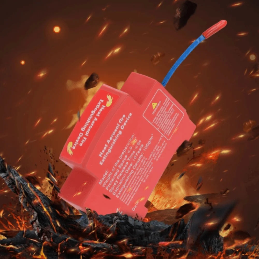 Dual-Line Design Flame Retardant Device Automatic Activation Non Pollution Automatic Fire Extinguishing Sticker DIN Rail Mount Peaceful Pleasures Health and Wellness