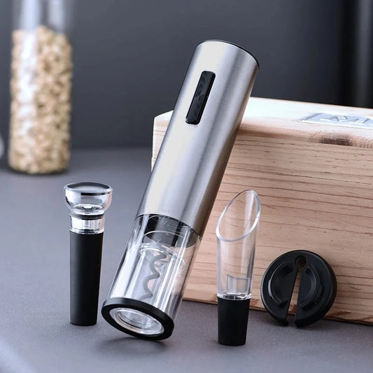 New Premium Electric Wine Opener Automatic Corkscrew Wine Bottle Opener Wine Corkscrew Automatic Screwdriver Wine Opening Gadget Peaceful Pleasures Health and Wellness