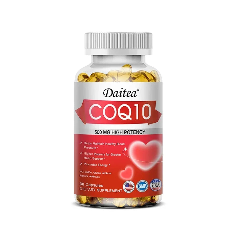 Coenzyme Q10 Capsules,High Concentration Vegetarian, Supports Blood Circulation, Stress Health and Physical Energy, Antioxidant Peaceful Pleasures Health and Wellness 30 count-1 bottle