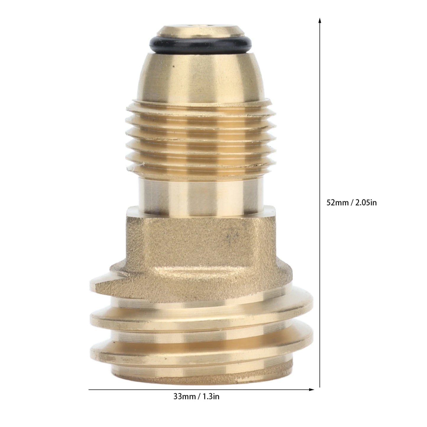 Propane Brass Fittings Adapter Converts LP POL Service Valve to QCC1 Type1 Hose Propane Adapter Peaceful Pleasures Health and Wellness