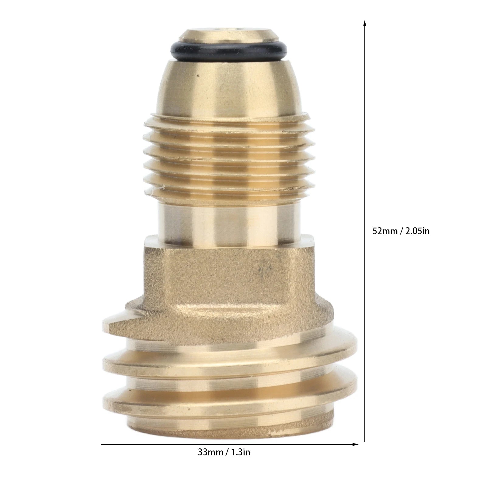 Propane Brass Fittings Adapter Converts LP POL Service Valve to QCC1 Type1 Hose Propane Adapter Peaceful Pleasures Health and Wellness