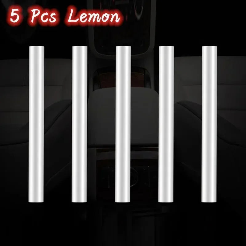 Car Air Freshener Smell In The Car Styling Air Vent Perfume Parfum Flavoring for Auto Interior Accessorie Air Freshener Custom Peaceful Pleasures Health and Wellness 5pcs Lemon