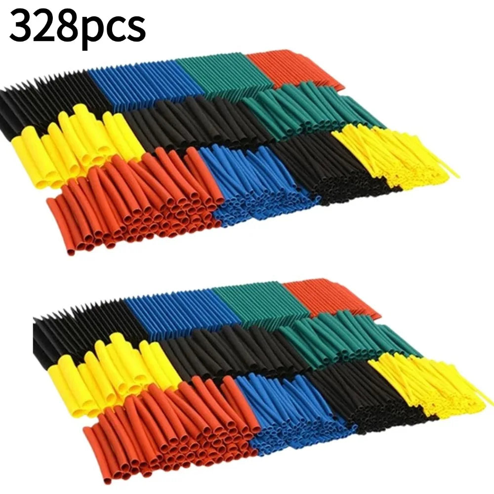 164/328Pcs 2:1 Heat Shrink Tubing Wire Cable Insulation Sleeves Protecter Thermoresistant Heat Shrink Tube Wire Connect Cover Peaceful Pleasures Health and Wellness 328pcs