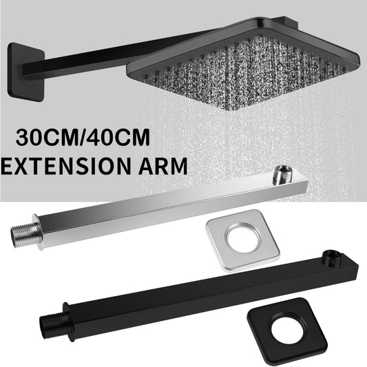 30/40CM Wall-mounted Stainless Steel Extension Shower Arm Bathroom Bracket Bar For Rain Shower Head Peaceful Pleasures Health and Wellness