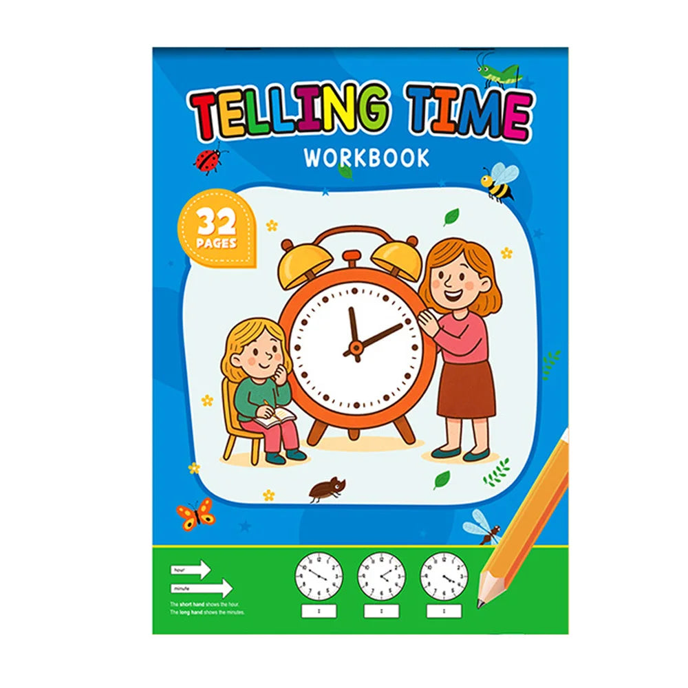 32 Page Telling Time Exercise Cognition Book Interactive Game About