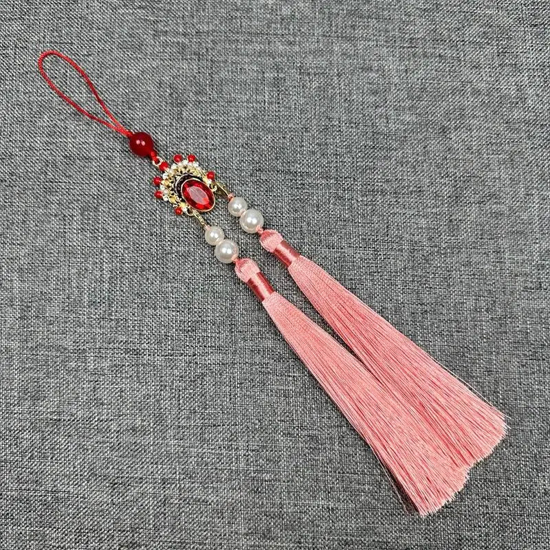 Antique Hanfu Tassel Pendant | Ethnic Cheongsam Décor 25cm