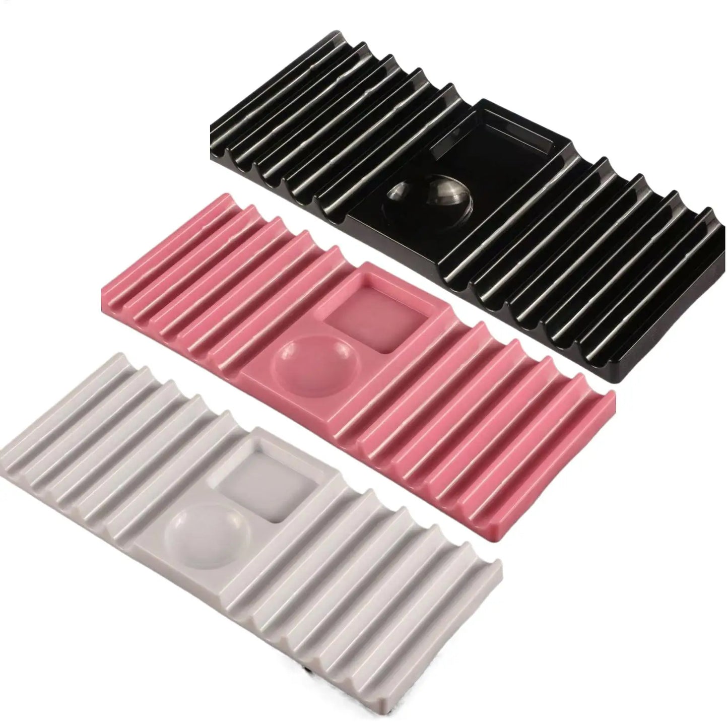 10-Compartment Nail Brush Holder with Dual Form & Color Palette