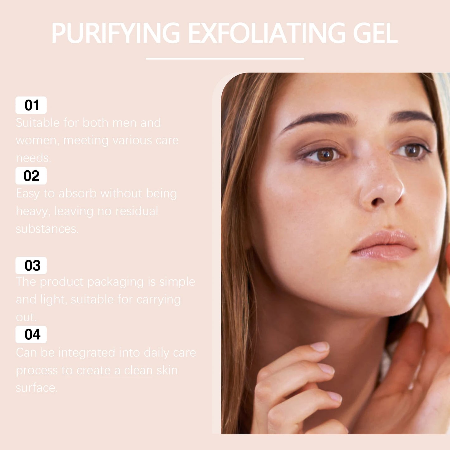 Purifying Exfoliating Gel Dead Skin Remover Oil Control Deep Cleansing Pores Shrinking Tender Face Brighten Nourish Skin Care Peaceful Pleasures Health and Wellness