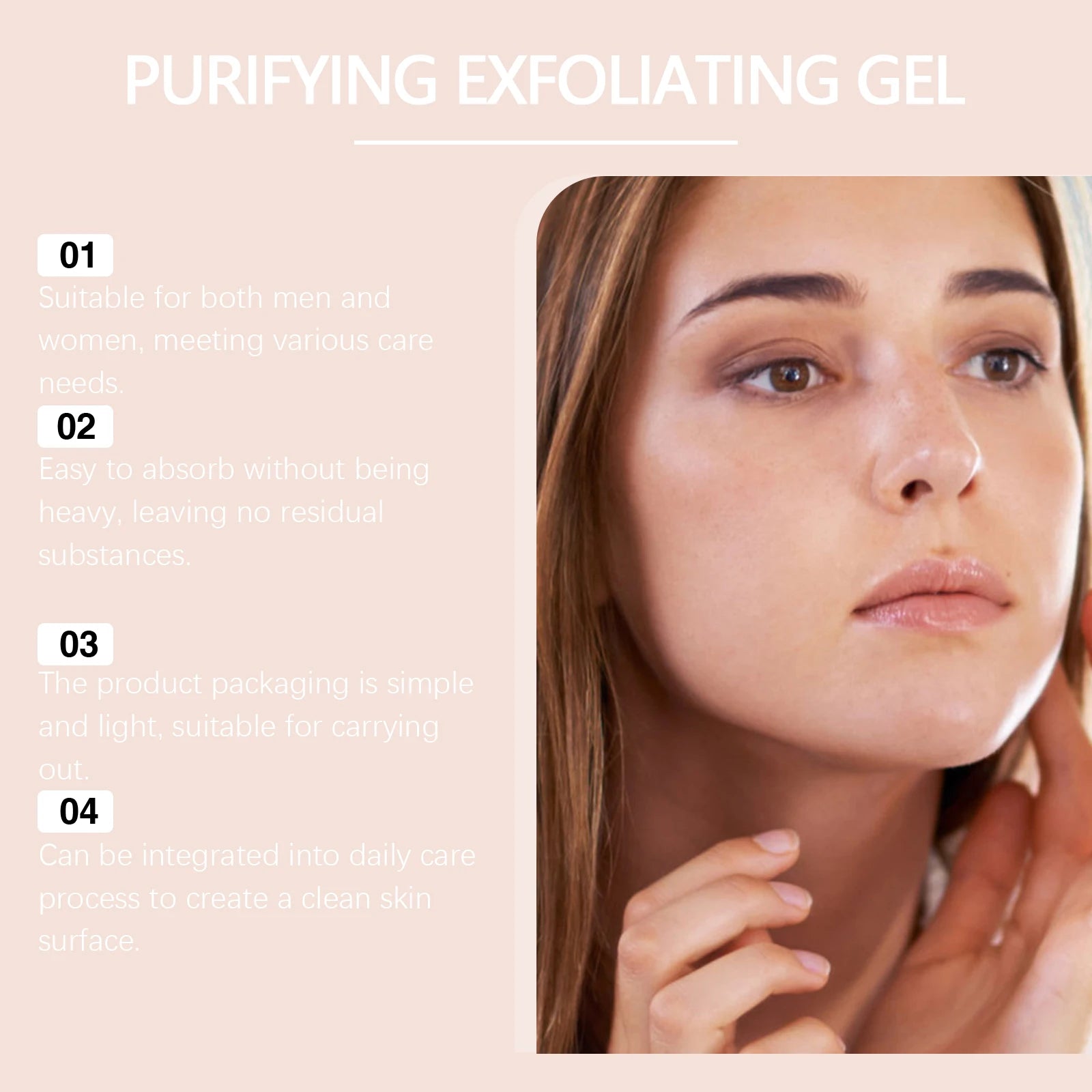 Purifying Exfoliating Gel Dead Skin Remover Oil Control Deep Cleansing Pores Shrinking Tender Face Brighten Nourish Skin Care Peaceful Pleasures Health and Wellness