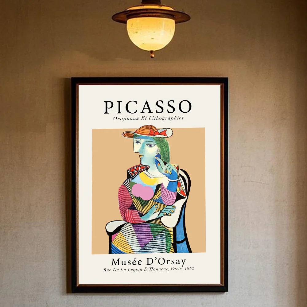 Picasso Abstract Art Wall Poster – Waterproof PVC Home Décor Abstract Wall Poster Peaceful Pleasures Health and Wellness z24 21X30cmNoframe