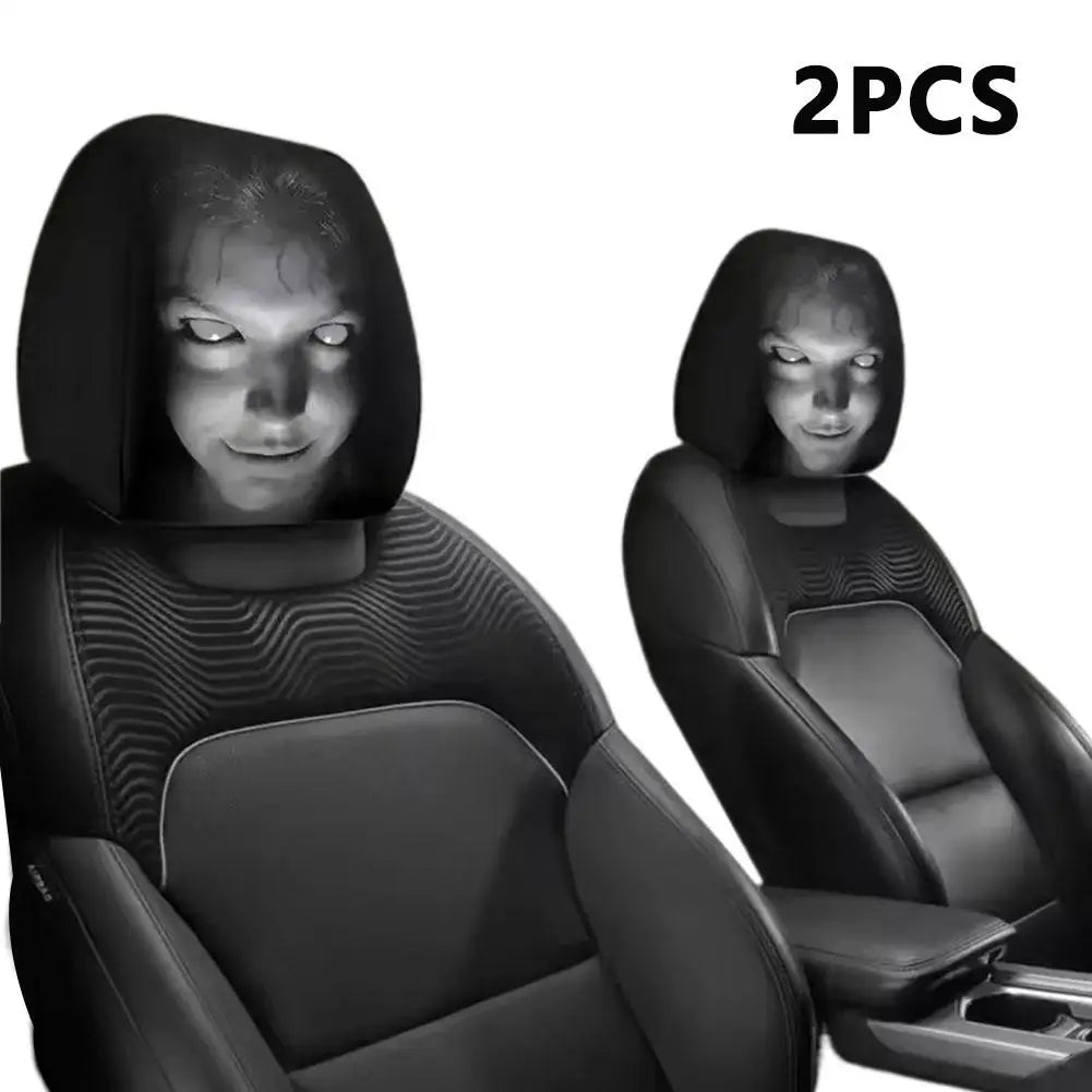 Halloween Horror Car Headrest Covers – 2-Pack Polyester