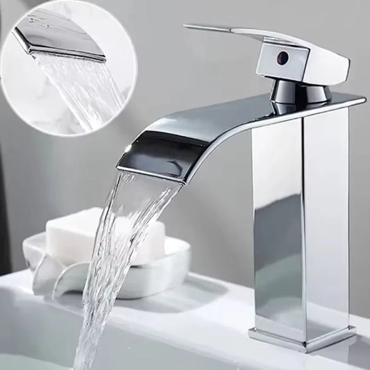 Black Stainless Steel Waterfall Basin Faucet | Hot & Cold Basin Faucet Peaceful Pleasures Health and Wellness