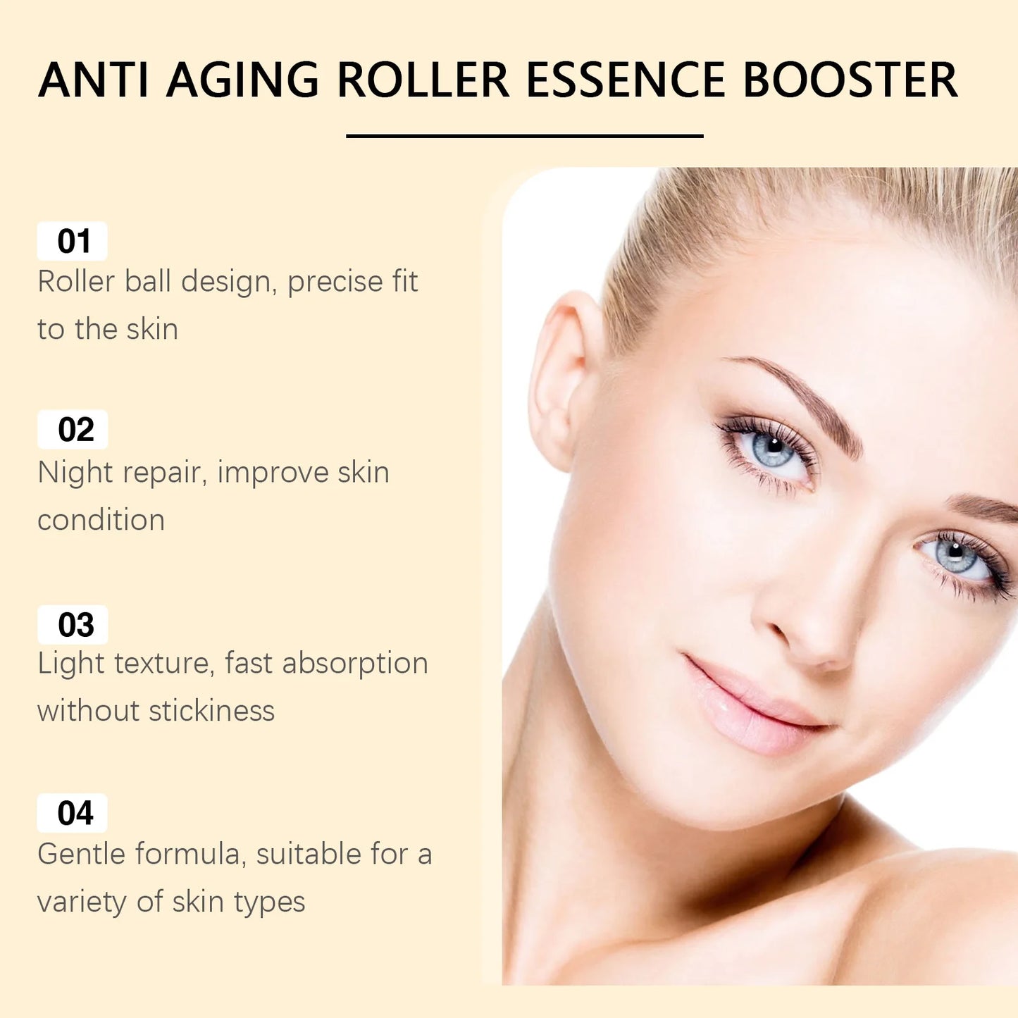 Ouhoe Roller Ball Night Face Serum – Anti-Aging & Moisturizing