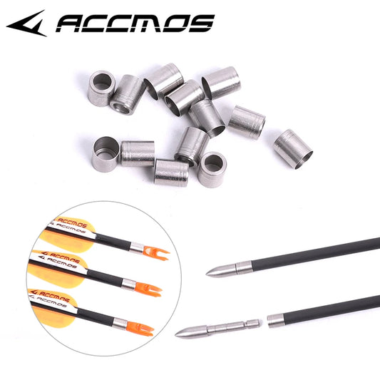 Archery Arrow Collars Stainless Steel Explosion-proof Ring Accessory Peaceful Pleasures Health and Wellness 24pc ID6.2 OD7.45mm
