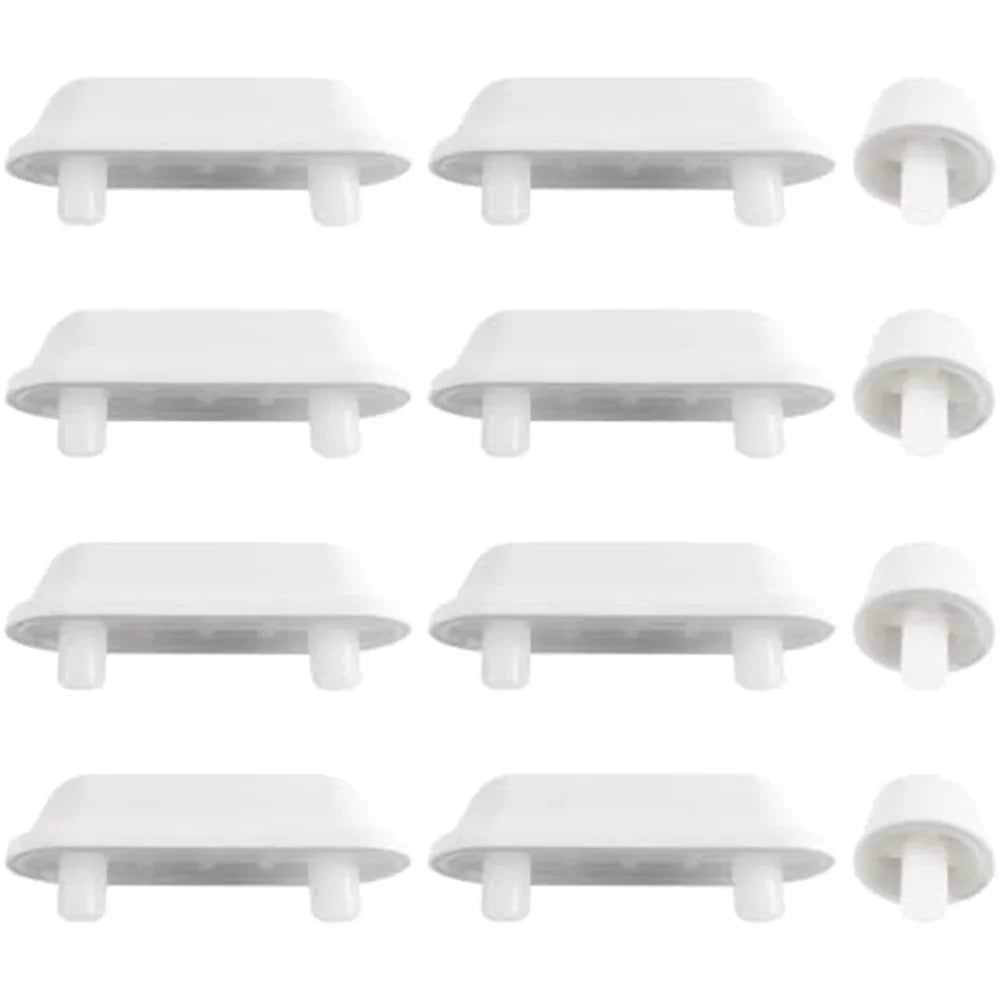12-Pack Toilet Seat Bumpers – Non-Slip Plastic Buffer Pads
