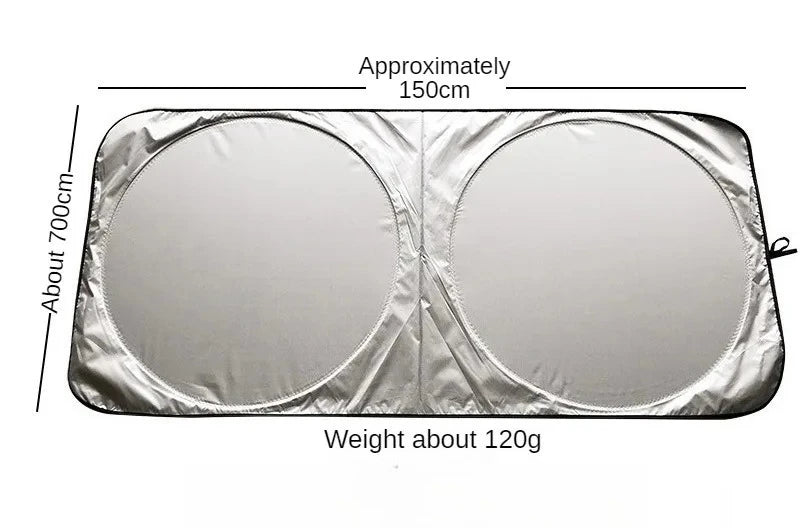 Car Windshield Sun Shade Car Sunshade Cover Visor Protector Interior Anti UV Sun Windscreen Folding Parasol Auto Accessories Peaceful Pleasures Health and Wellness 150x70cm