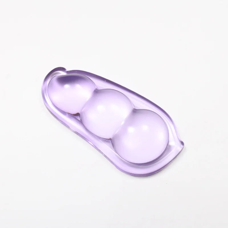 1pc Silicone Holland Bean Mouse Pad Transparent Wrist Support Cool Hand Pillow Office and Home Games Peaceful Pleasures Health and Wellness
