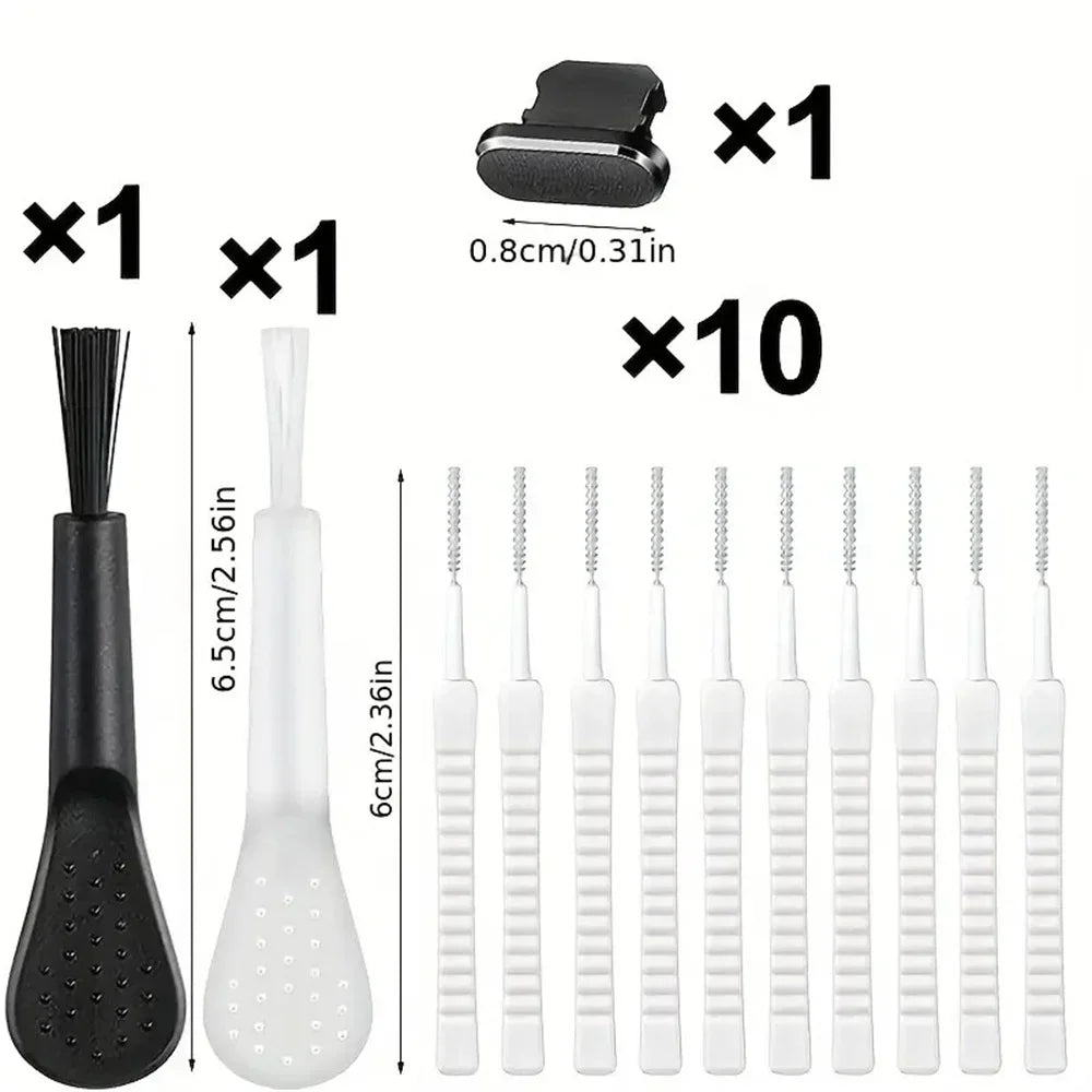 Phone Charging Port Dust Plug & Cleaning Kit – iPhone & Type-C