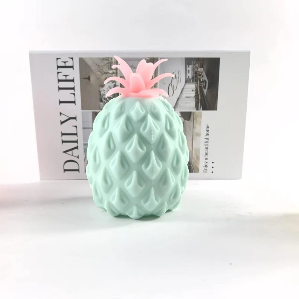 Pineapple Stress Relief Ball Soft Squeeze Toys Water Feeling Squishy Sensory Toys Water Beads Squeeze Fidget Toy Anti Anxiety Peaceful Pleasures Health and Wellness Green