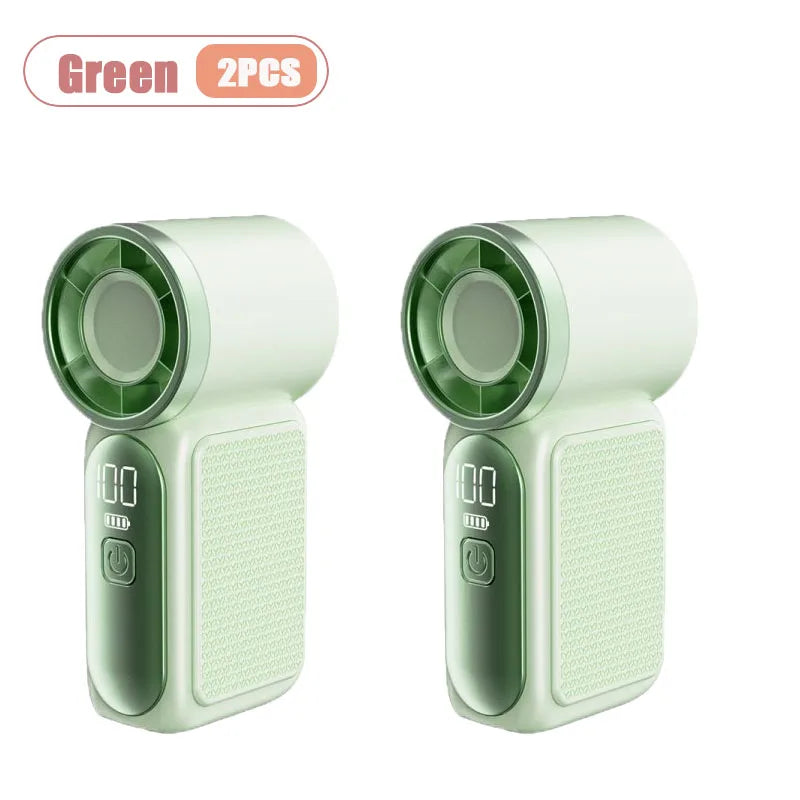 Turbo Mini Handheld Fan USB Rechargeable | 100-Speed Control