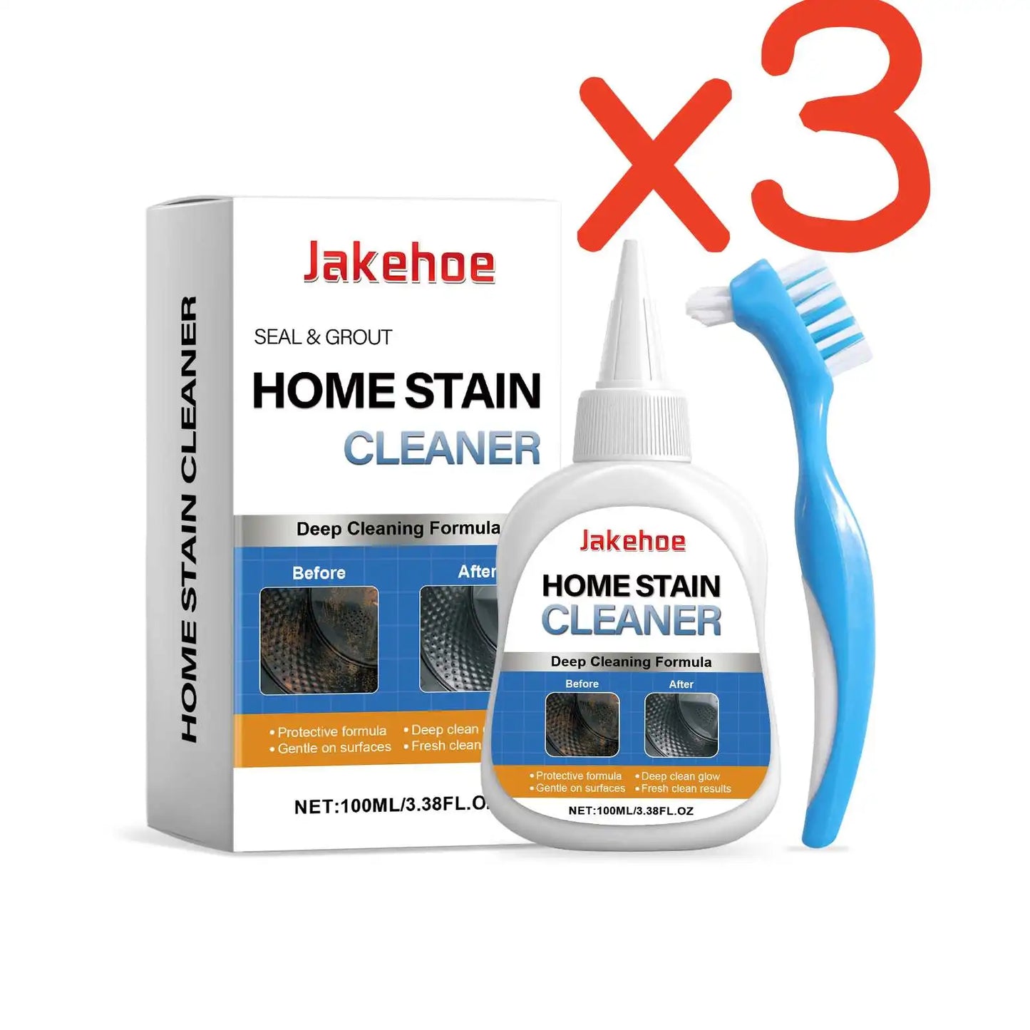 Heavy Duty Mold & Stain Remover Gel with Brush – 1/2/3 Pack