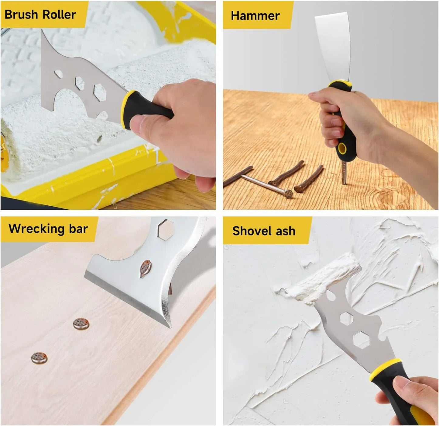 15-in-1 Stainless Steel Putty Knife & Scraper Set | DIY Tools