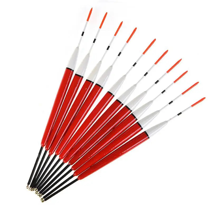 10pcs Fishing Float Set, Lightweight Wooden Fishing Floats, High Sensitivity Bite Indicator, Ideal for Anglers & Beginners Peaceful Pleasures Health and Wellness red 1set