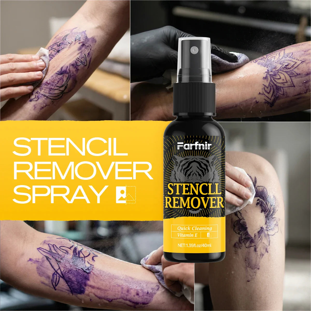 Skin Stencil Remover Spray – All Skin Types | 40ml