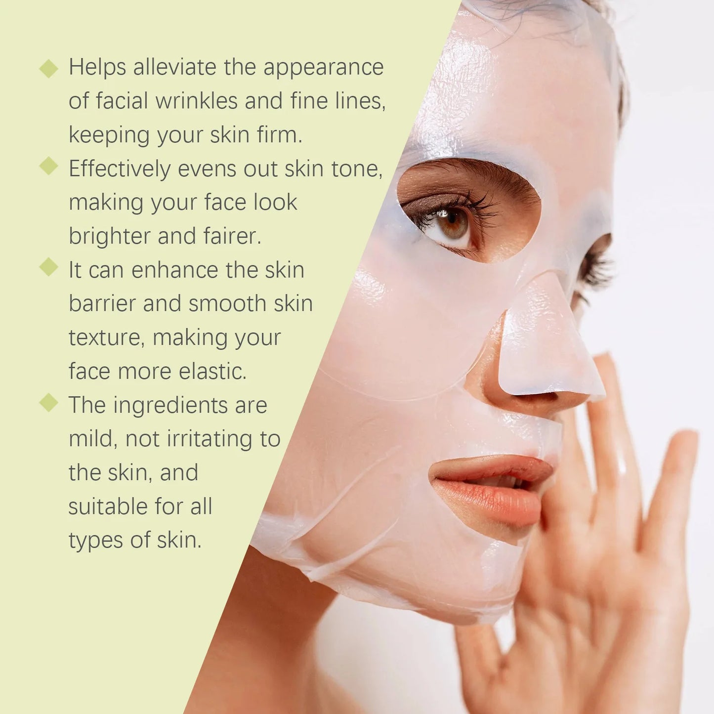 Vitamin C Mask Dark Spot Remover Skin Rejuvenation Smooth Pores Anti Aging Moisturizing Brightening Hyaluronic Acid Facial Mask Peaceful Pleasures Health and Wellness