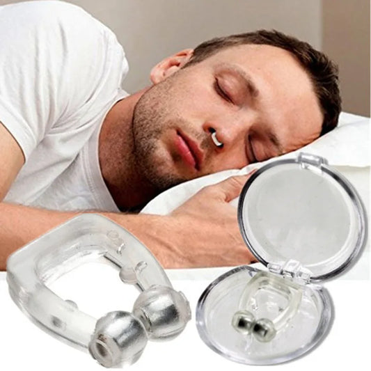 Magnetic Anti-Snoring Nose Clip | Silicone Sleep Aid with Case Anti-Snoring Nose Clip Peaceful Pleasures Health and Wellness