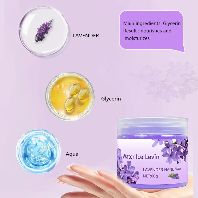 Lavender Hand Wax Mask – Moisturizing & Brightening, 60g