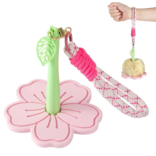 Wrist Yarn Holder – 3D Flower Crochet & Knitting Organizer Yarn Holder Organizer Oasis Select